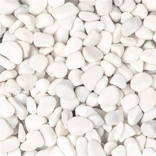 White Marble Pebbles. Size (1" - 2")